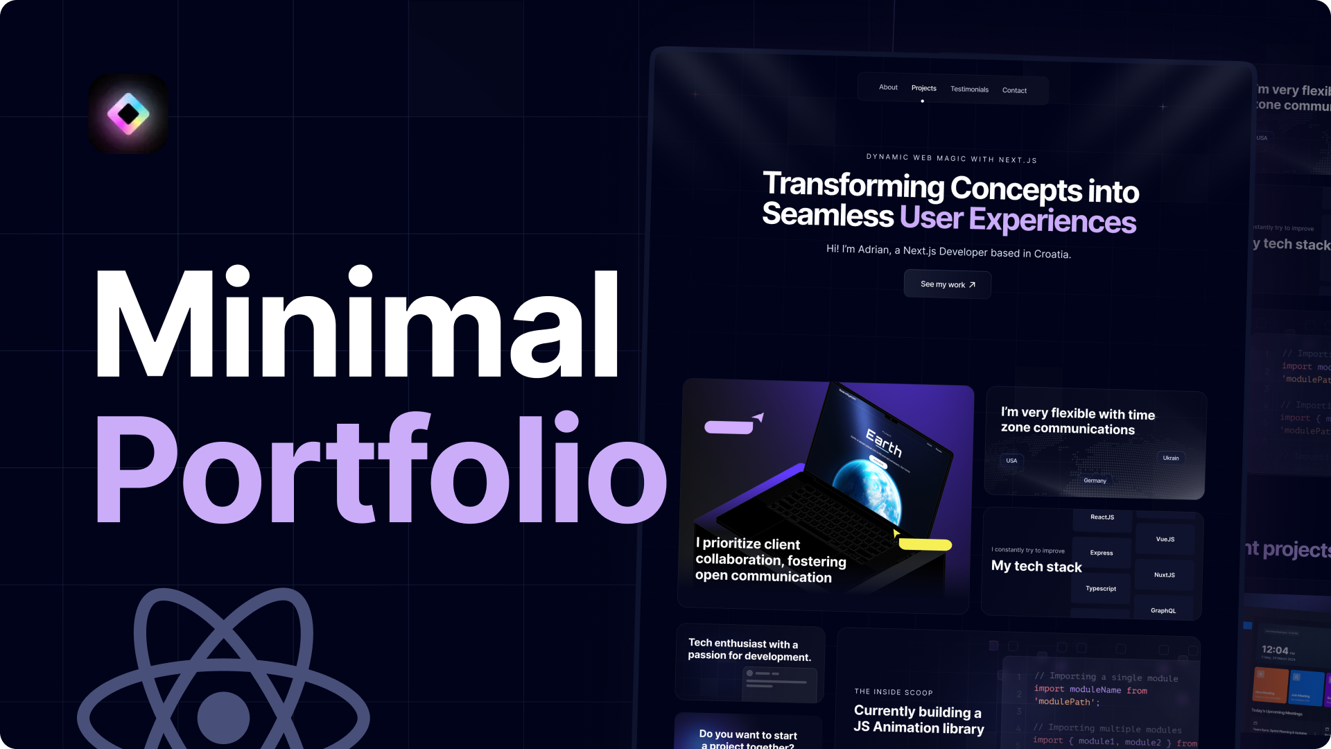 Screenshot of Next.js Prototype Development Framework project